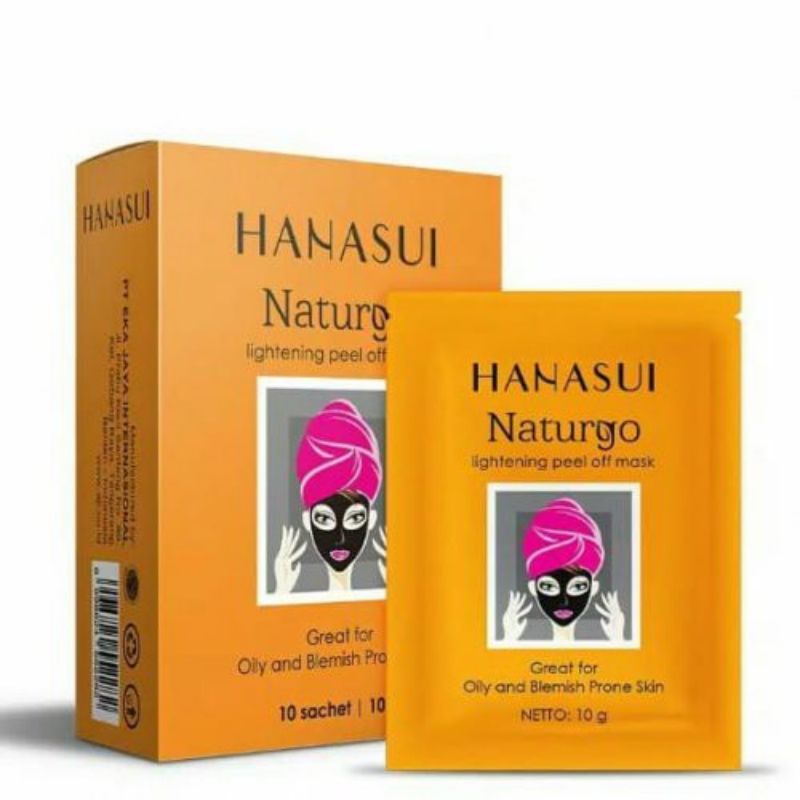 Hanasui Naturgo Lightning Peel Off Mask Black Hanasui Naturgo Masker Lumpur