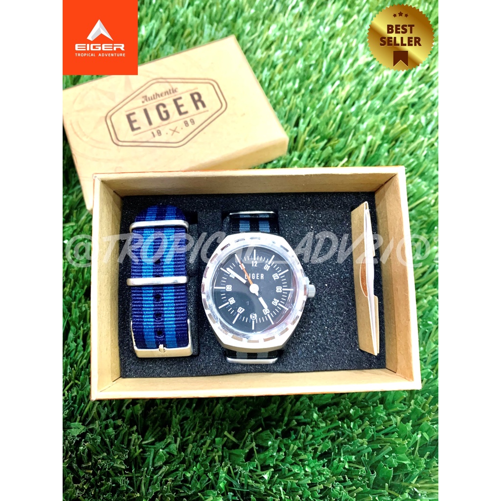 EIGER001 JAM TANGAN ANALOG MORIA |SILVER|3847|ORIGINAL 100%