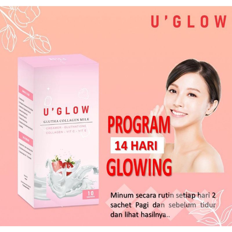 U GLOW GLUTHA COLLAGEN MILK Minuman Collagen pemutih glowing