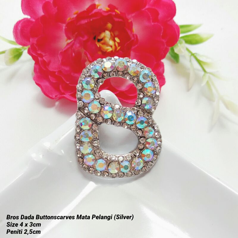 BROS BUTTONSCARVES KW (PART 5) BROS B-mata pelangi silver