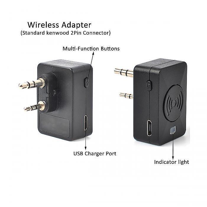 BTHD1 Wireless Dual Bluetooth 4.1 Earpiece for Radio Walkie Talkie - Earphone Bluetooth untuk Walkie Talkie dengan K-Plug