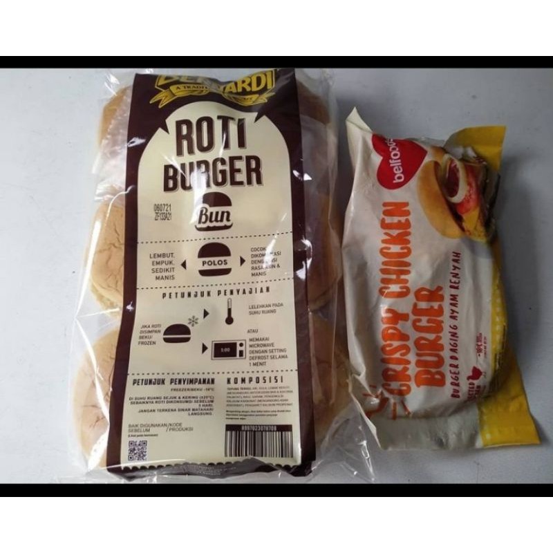 

Roti Burger Bernardi + Belfods Chiken (Paket Murah B,Roti Burger Bernardi + Belfods Chicken)