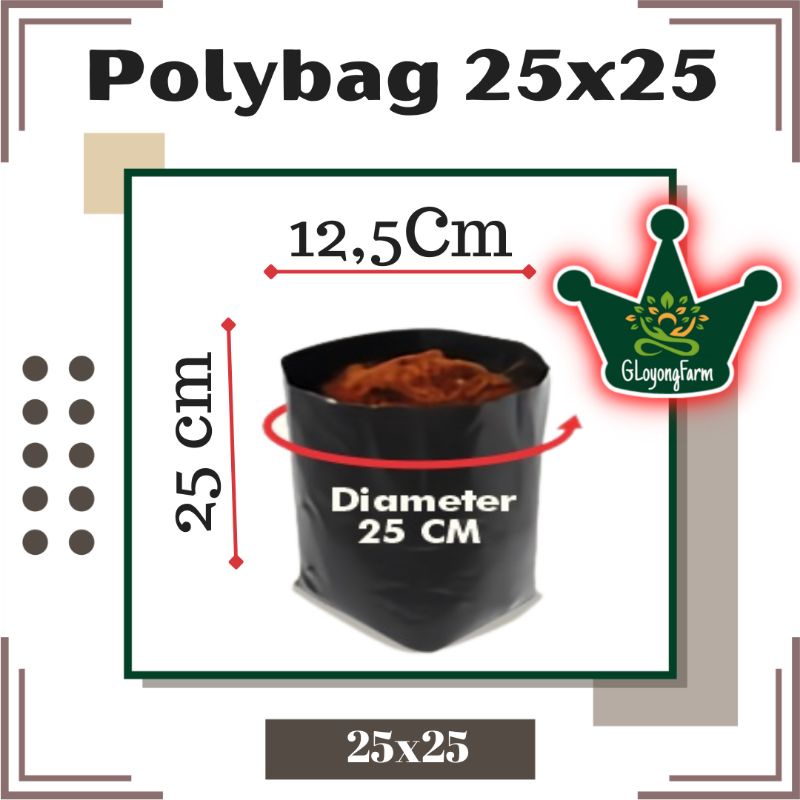 Polybag 25x25 Polibag 25 x 25 Polibek Tebal Tidak Berbau