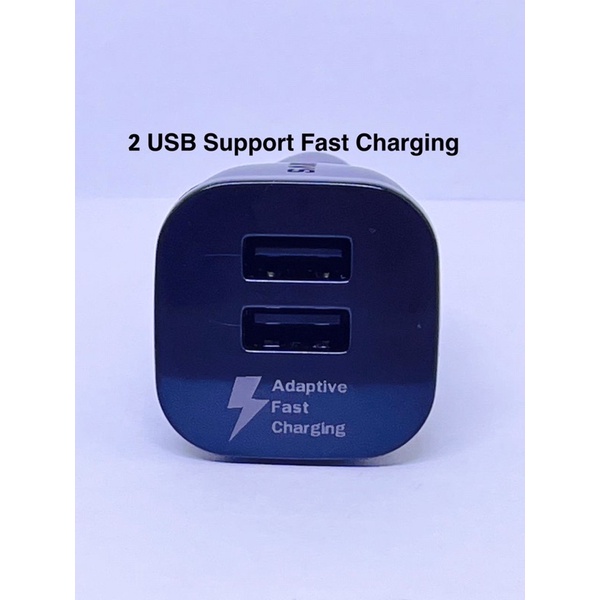 Charger Mobil Type C Fast Charging Samsung Original Dua Usb