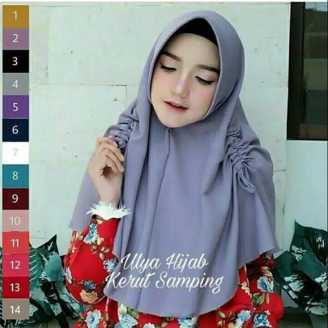 Jilbab serut kanan kiri / jilbab kaki / jilbab instan / jilbab wolvis / jilbab anti tembem