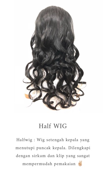 HALFWIG SIRKAM KOREA / half wig / wig sirkam setengah kepala 60 cm J022