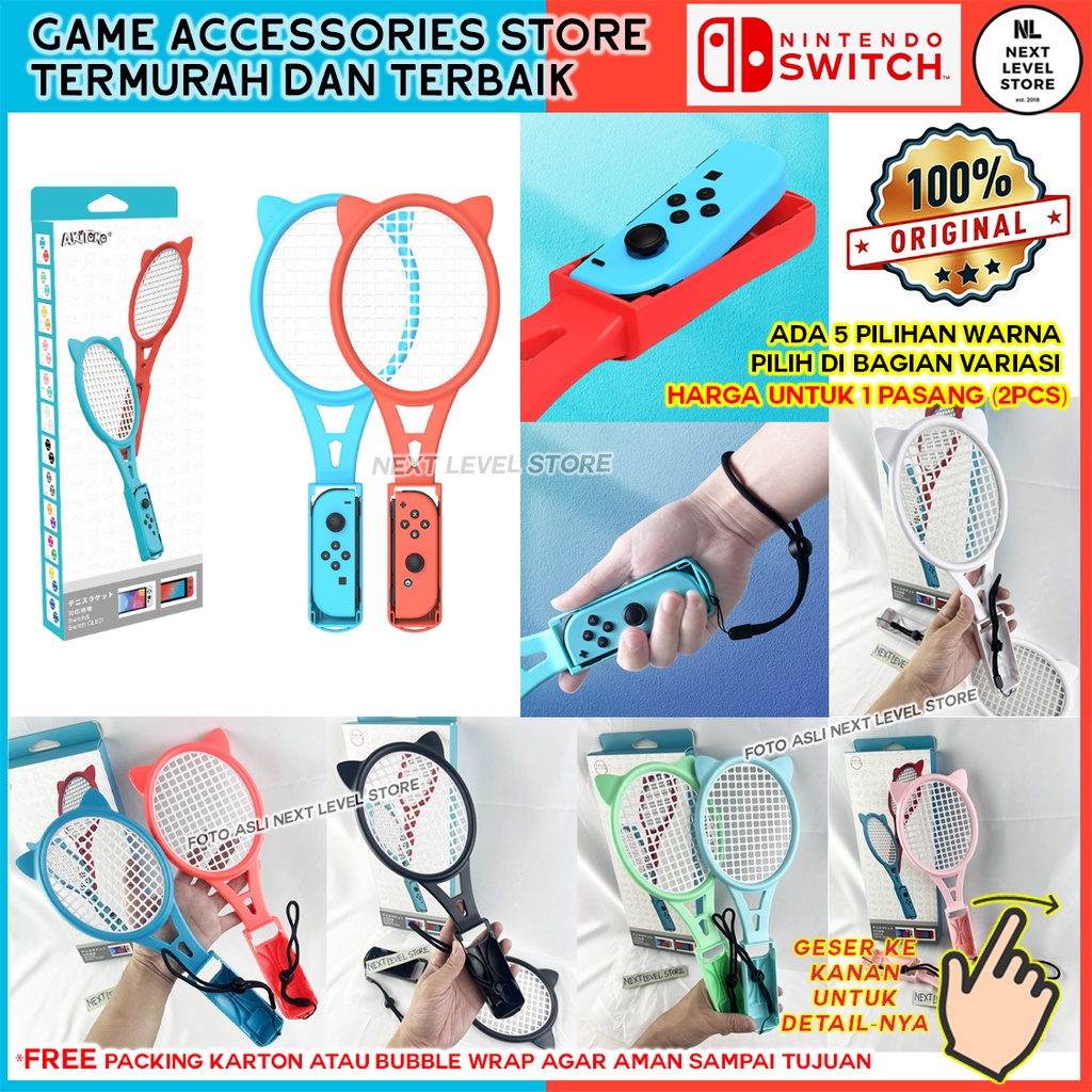 AKITOMO Tennis Racket Grip JoyCon Joy-Con Nintendo Switch OLED V1 V2 - Original