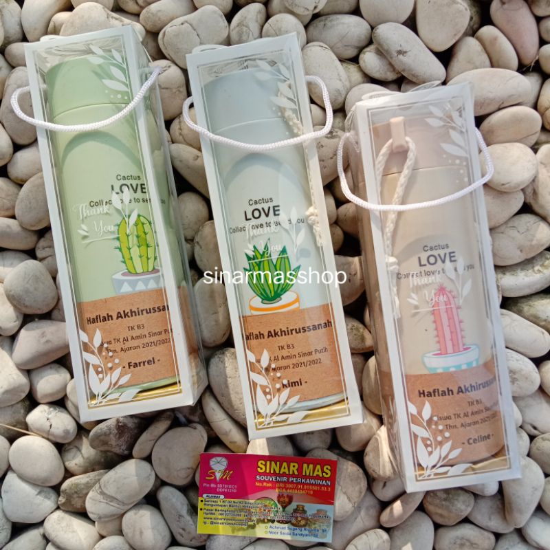 SOUVENIR BOTOL KAKTUS MINIMAL 100PCS - SOUVENIR BOTOL - SOUVENIR TUMBLR KAKTUS - SOUVENIR TERMOS - S