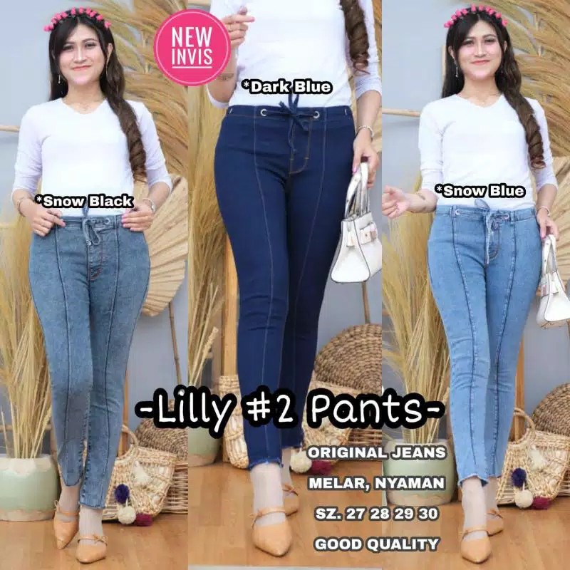 SIZE 27-31 LILY #2 JEGGING JEANS HIGH WAIST VARIASI TALI