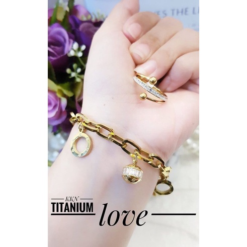 TiTanum set gelang cincin wanita H111