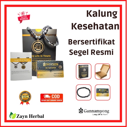 KALUNG KESEHATAN GANNAMYONG ORI + GELANG+ KOTAK+KARTU SERTIFIKAT.