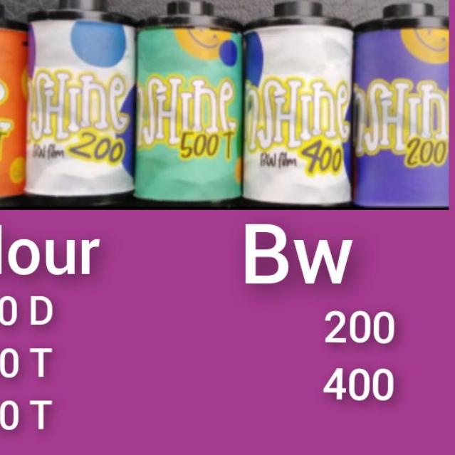 ✮ Roll Film Shunshine 500T/200D/200T/ 400 Bw/ 200 Bw pillih ◘