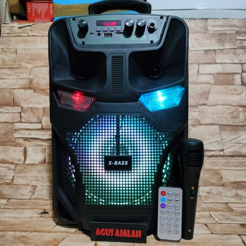 ✅PROMO Speaker Bluetooth Fleco-F8803 8,5 Inchi Bonus Mic -Speaker plus mic karaoke speaker pengajian