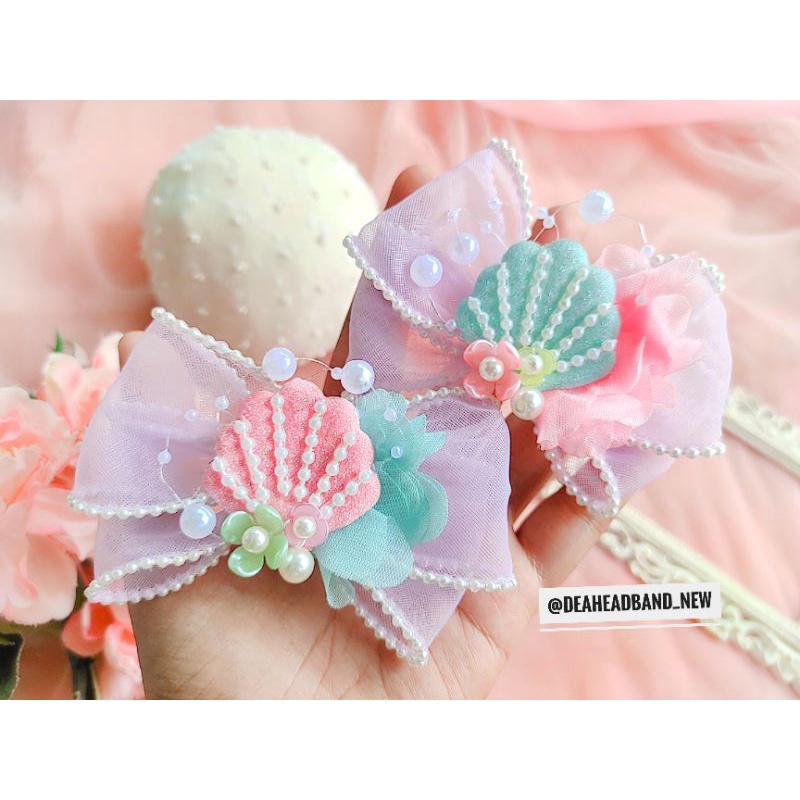 bando mermaid headband pita kerang putri duyung