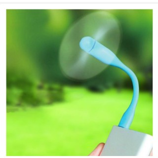 Kipas Angin Mini Portable Flexible Dengan 2 Balingbaling Dan Port USB Mini Fan