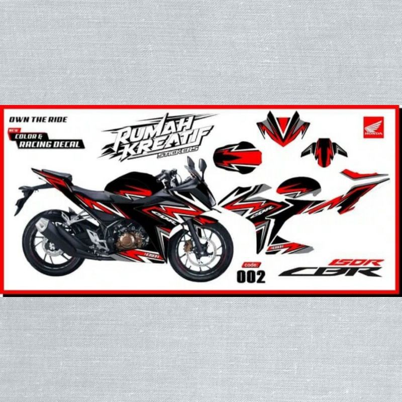 Decal Sticker Striping Variasi Fullbody Honda Cbr 150 R Facelift 2017 2019 3 Shopee Indonesia