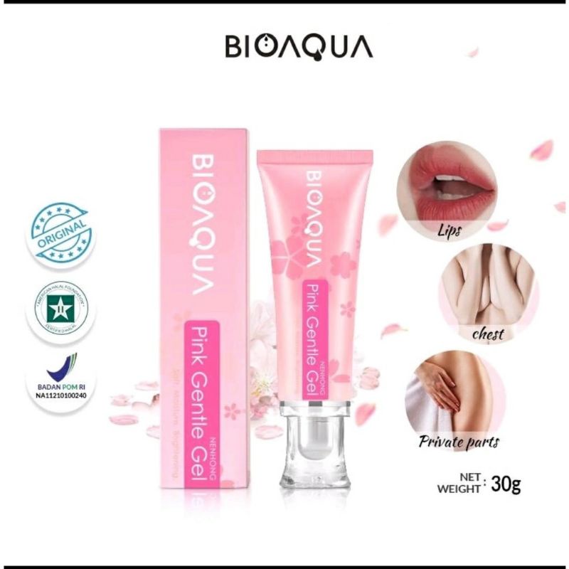 BIOAQUA NENHONG PINK GENTLE GEL ORIGINAL BPOM - PEMUTIH KETIAK PEMERAH BIBIR