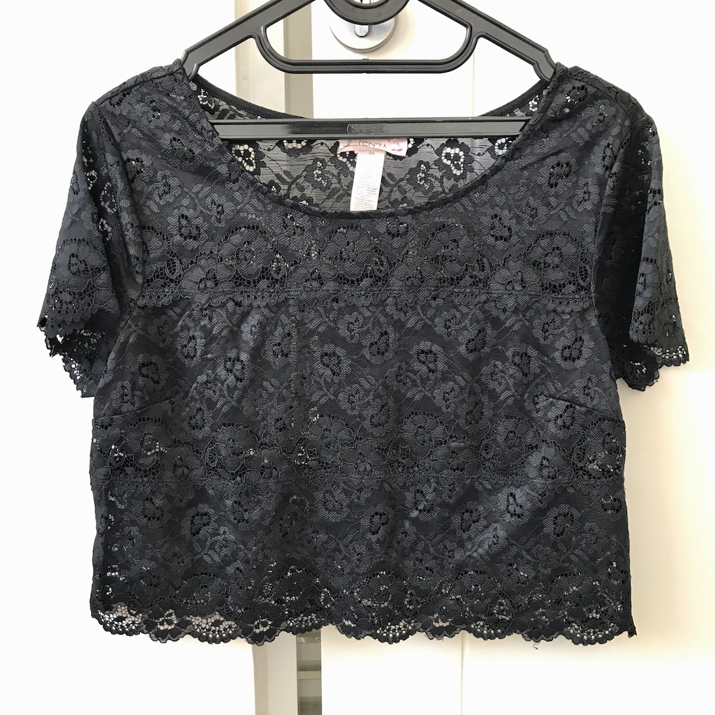 Crop Top La Senza Lace Boxy Fit S - Preloved