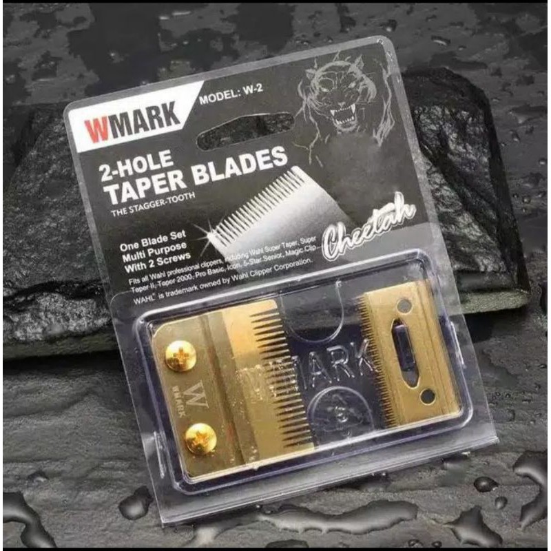 Mata pisau cukur rambut kemei whal super taper blade gold/emas wmark