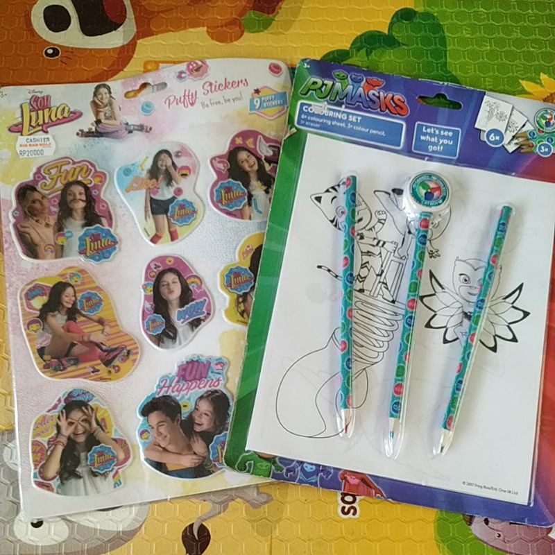 

colouring set PJmasks + puffy Stickers