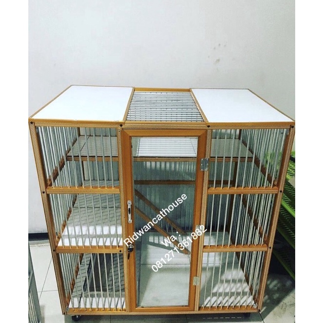 kandang kucing alumunium