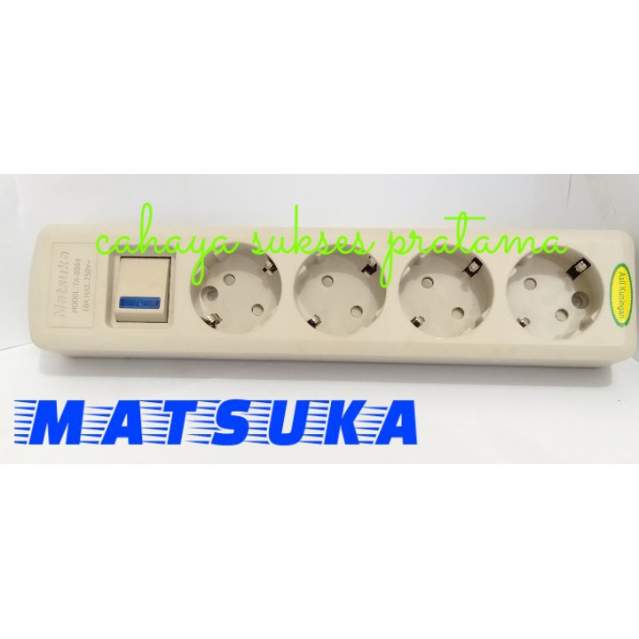 Stop Kontak Arde Switch Pengaman Matsuka 4lb TA8864 Asli Kuningan