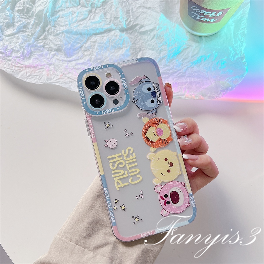 Samsung A14 A34 A54 M14 A04 A04s M23 A03 A13 A23 A33 A53 A73 A03s A02 A12 A22 A52 A72 A32 A51 A71 A50 A50s A30s A30 A20 A21s A31 A11 M53 Cartoon Mickey Mouse Bear Phone Case TPU Clear Soft Cover