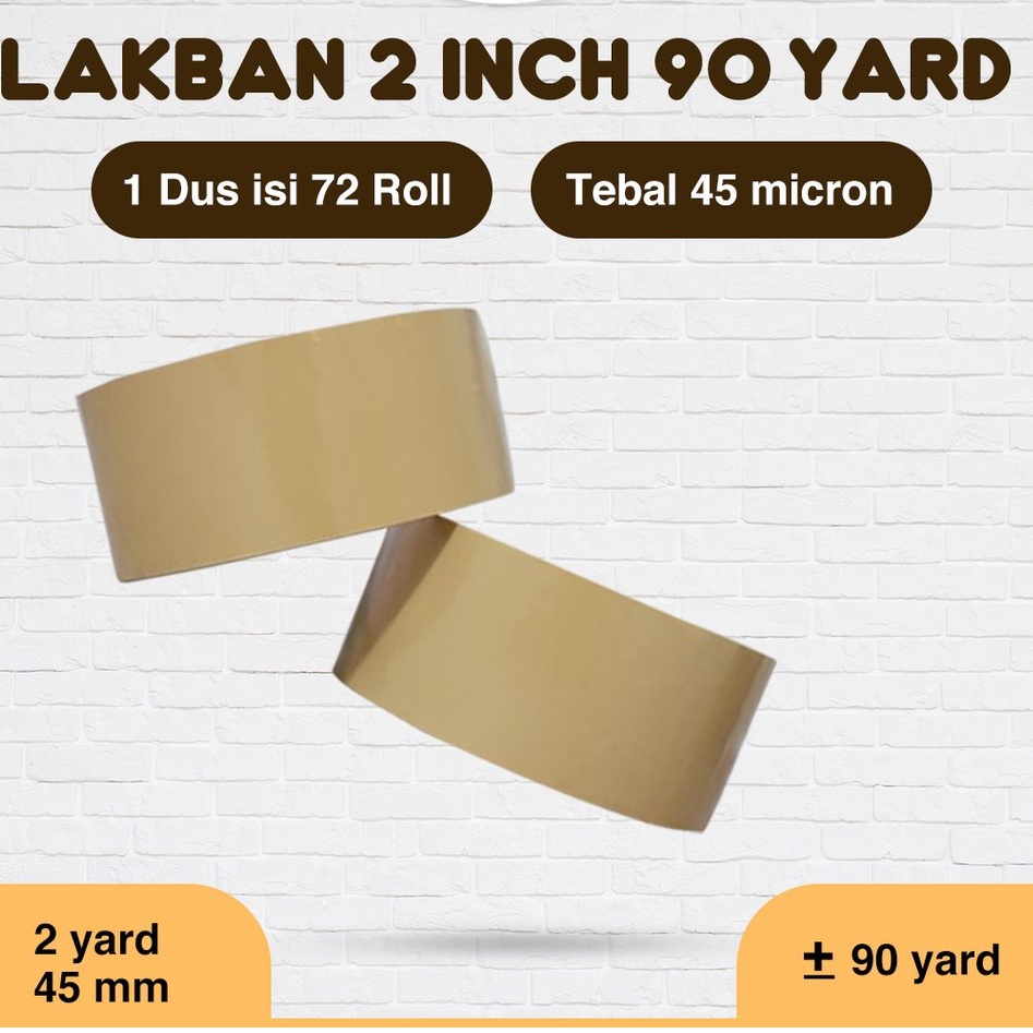 

PROMO Lakban Tali Selotip Solatip Isolasi OPP Coklat Bening 2 Inch 45mm x 90 Yard 45micron MURAH