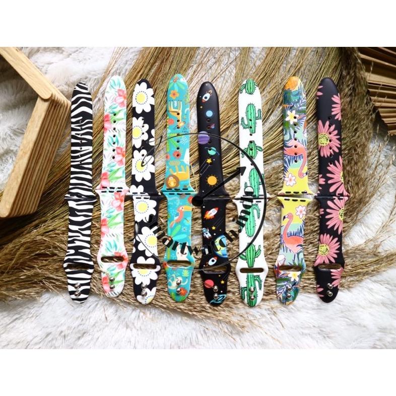 Termurah Strap Smartwatch Motif Original Sport Band Iwatch 123456 / Hw12 Hw16 T500 W26 Iwo