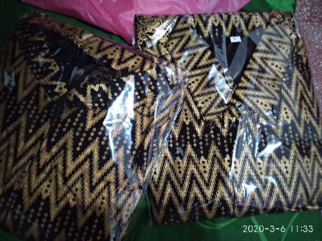 Baju Batik Couple Keluarga Modern Gamis Kemeja Batik 2 Anak Motif Wayang Prada Terbaru