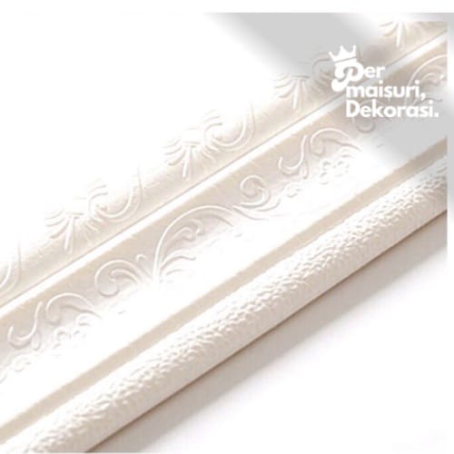 [COD] Wallpaper Dinding Stiker Wallfoam 3D Sticker Dekorasi Kamar Rumah Murah [Seri C] Batik-List Putih