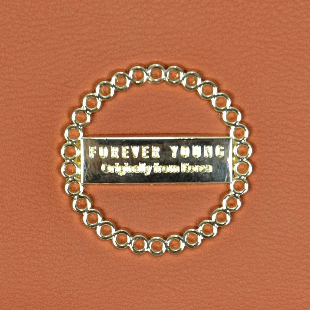 Dompet Lipat 1 Res Kecil Logo FY Round Chain Wanita Import 2406-20