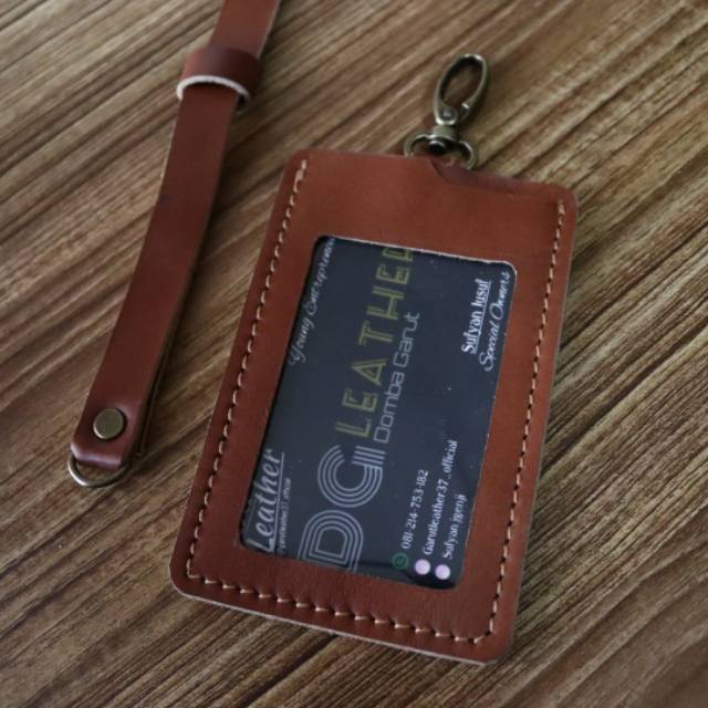 

TTERMURAH ID CARD HOLDER KULIT - GANTUNGAN ID CARD KULIT SAPI FULL UP