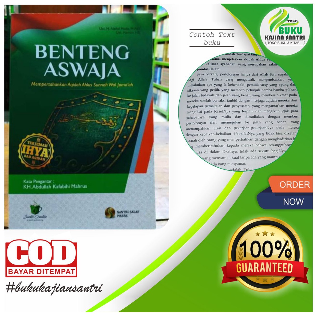 buku Benteng akidah aswaja Terjemah Husunul hamidiyah makna pesantren pegon Lirboyo