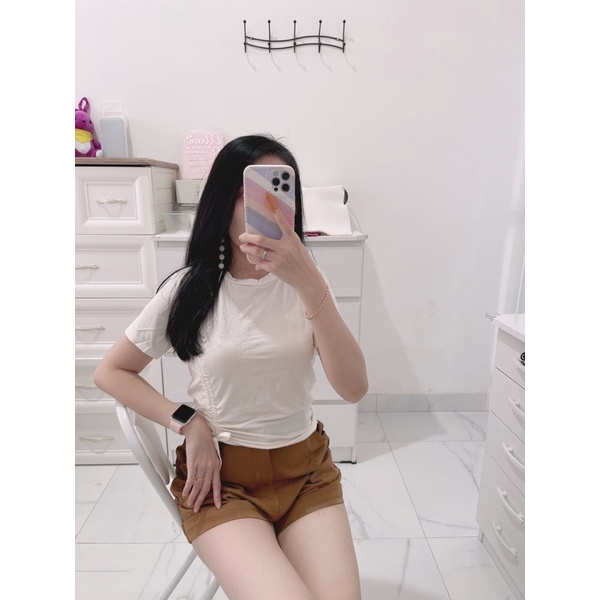 Atasan polos serut samping | croptop serut samping wanita | atasan fashion korean wanita | aquarius boutique89