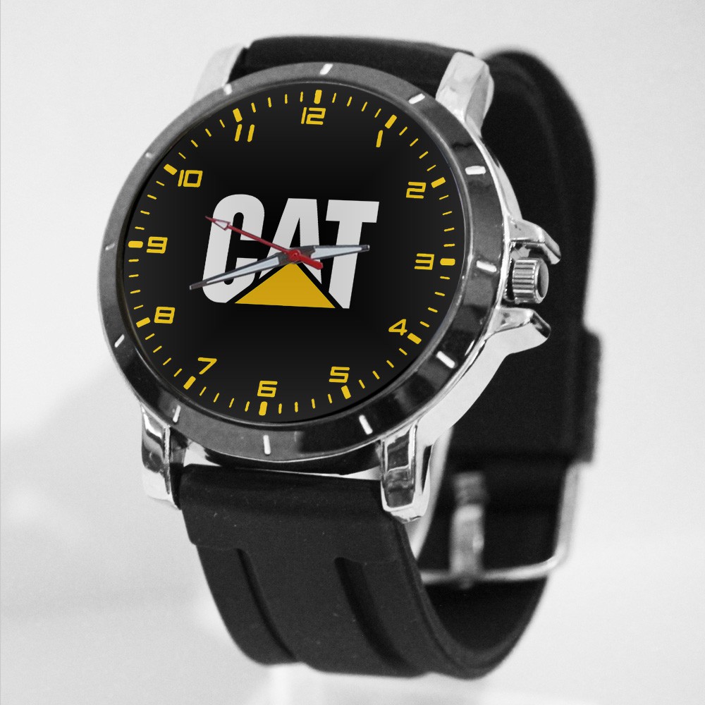 Jam Tangan Rubber Custom Pria/Wanita Caterpillar CAT Termurah