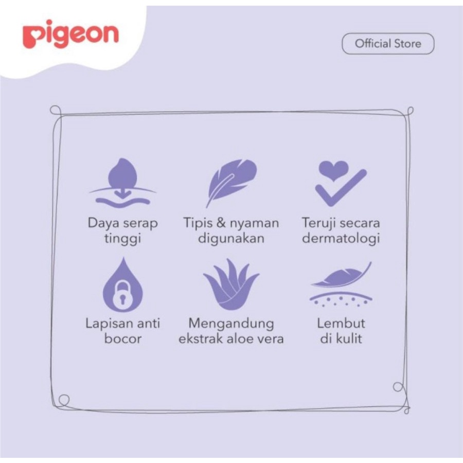 Pigeon Comfy Feel / Honey comb Breast Pad / Breastpad / Breastpads Isi 30 / 50 / 66 / free 6pcs