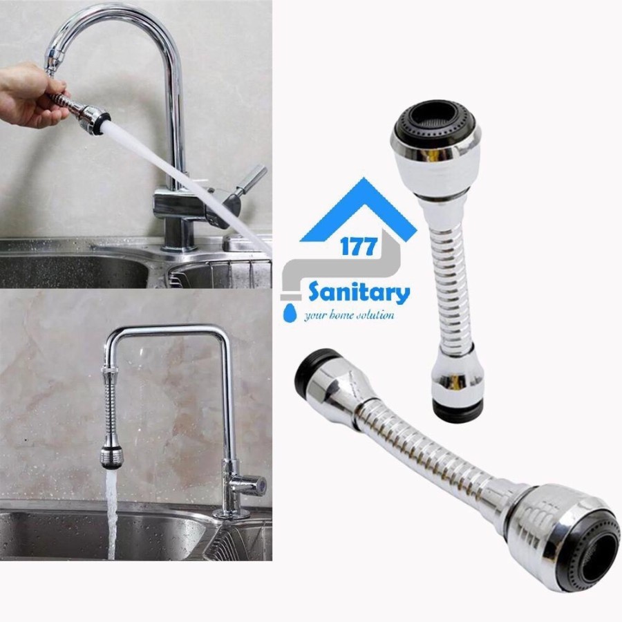 Saringan Sink Keran Dapur 2in1 SK15 - Sambungan Filter Flexible Keran air Cuci Piring 5cm