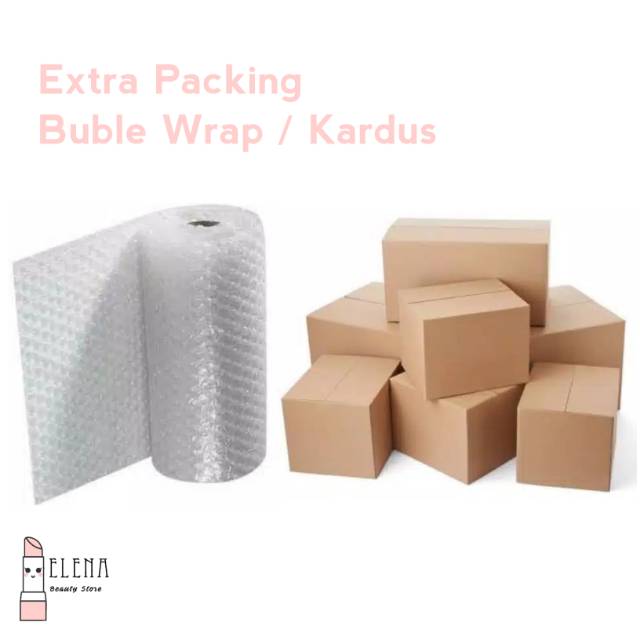 

BUBBLE WRAP / KARDUS Tambahan Extra Packing | elenabeauty.id