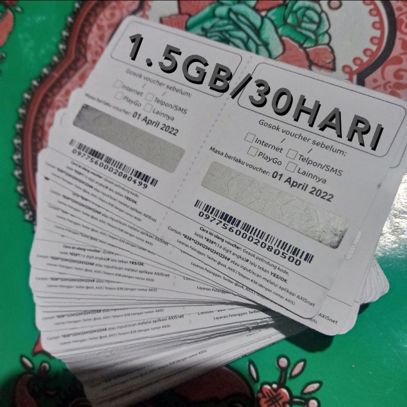 vocher axis 1.5gb/30hari
