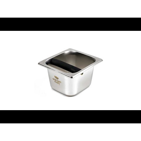 SDPi One Two Cups Wadah Kopi Espresso Knock Box Waste Container 17cm - Kb3 - Silver By Pro