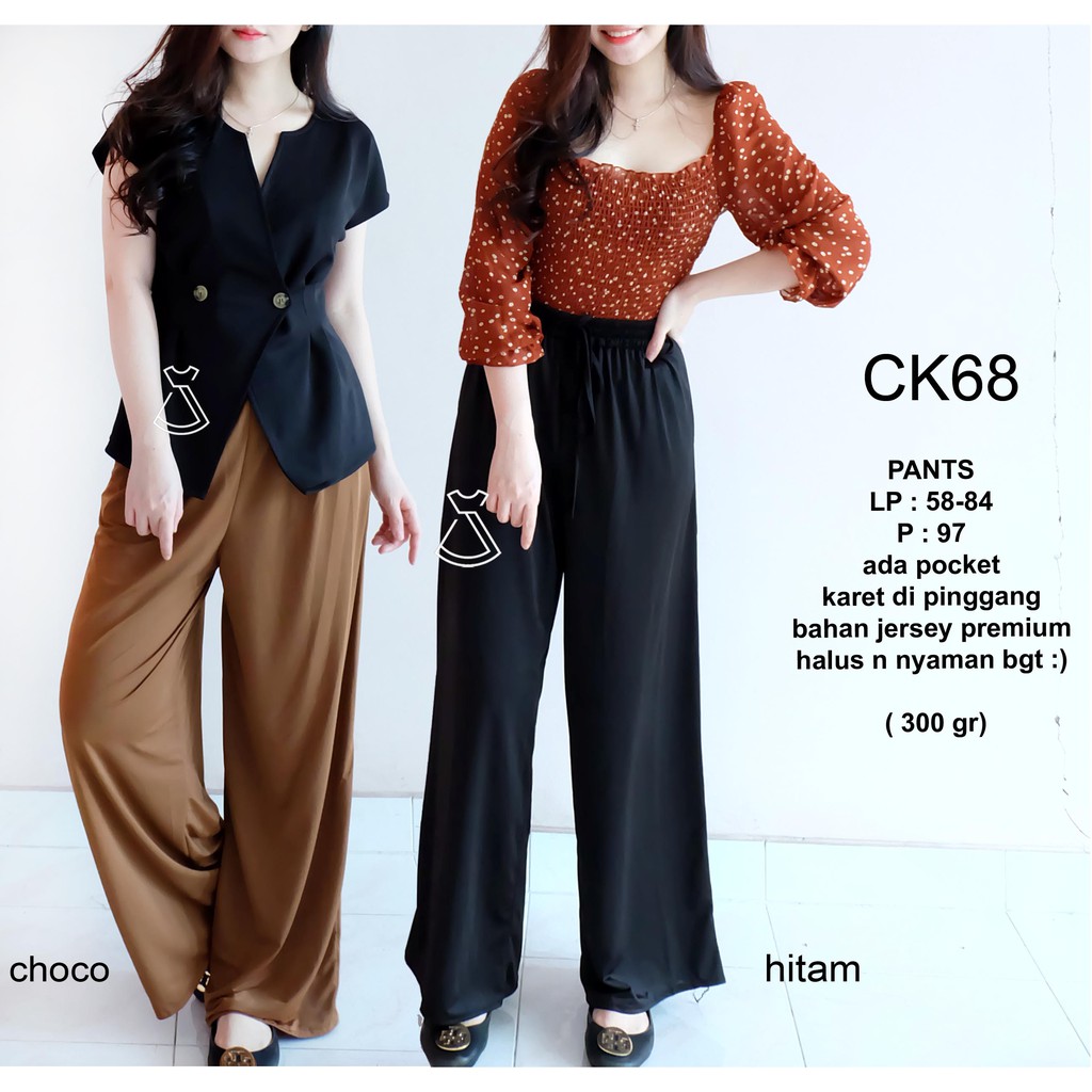 CK68 - CELANA KULOT CASUAL CELANA PANJANG KANTOR WANITA MODERN MURAH