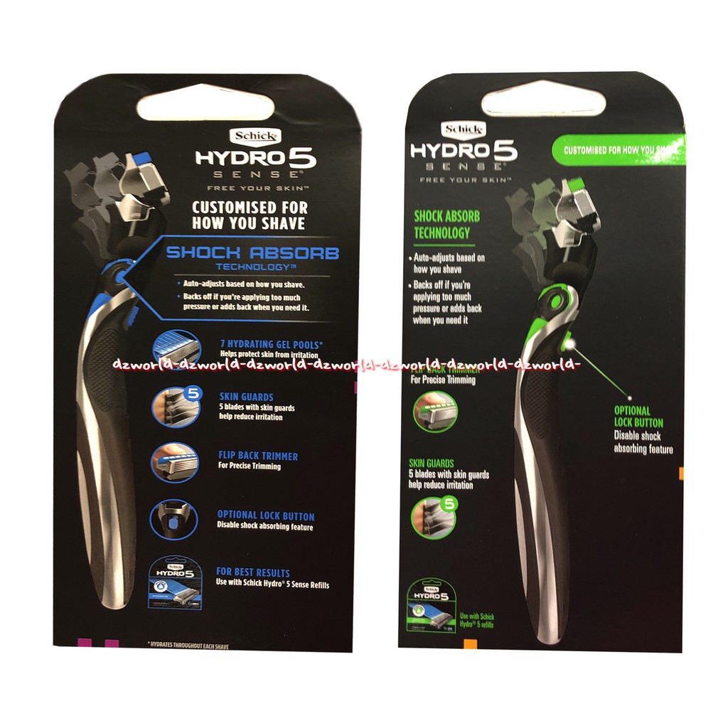 Schick Hydro Sense Hydrate Skin Shaving Pisau Cukur Shick Blue