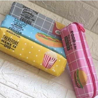 Kotak Pensil Tepak Pensil Lucu Motif Unik Tempat Pensil Murah-FAST FOOD