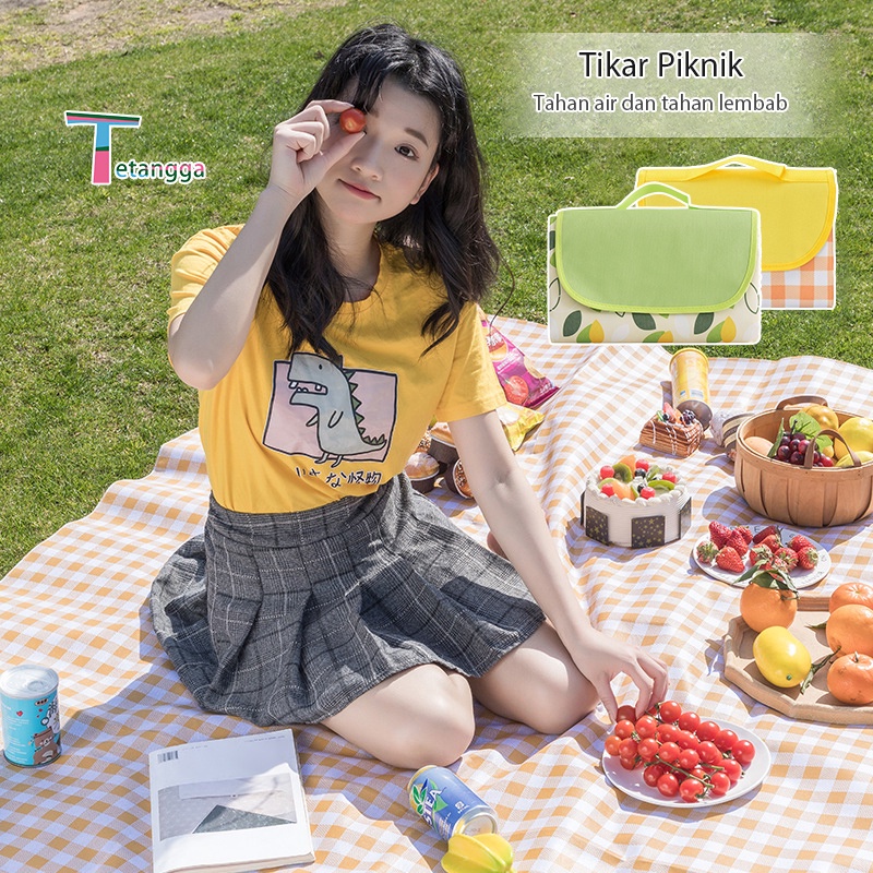 Tikar Piknik Tikar Tebal Waterproof Lipat Tahan Air Ukuran 1.5 x 2 m Outdoor Tikar Pantai Anti Air