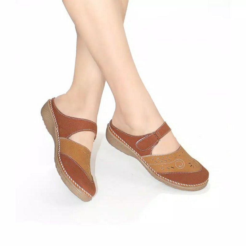 Sendal Wanita Murah Sandal Cewek Kekinian Slip Sandal Wanita Tali Mules Casual SS01 Bisa COD