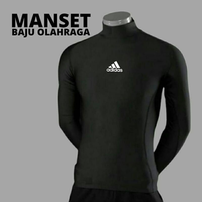 Baju Manset Baselayer Panjang Hitam Pria Wanita / Daleman Unisex