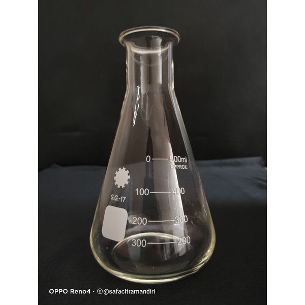 Labu Erlenmeyer Flask 500ml RRC Erlenmeyer 1000 ml RRC