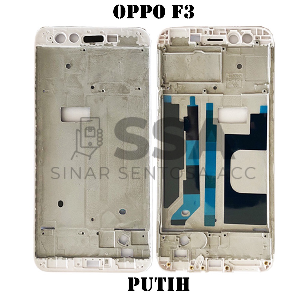 Tulang Tengah Middle Frame LCD Oppo F3 Original 100% Tulang Casing Bezel Bezzel Bazel Handphone HP Ori Original Awet Murah F 3