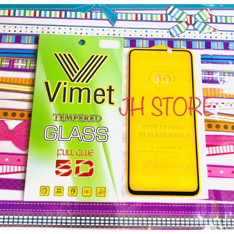 Tempered Glass Full Lem Xiaomi Redmi 9T/Note10/10Pro Anti Gores Kaca List Hitam TG 5D Note 10/Pro